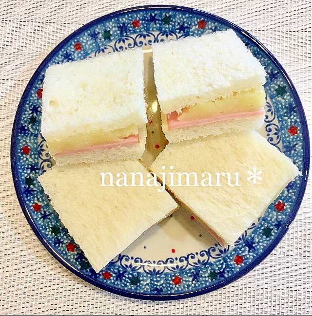 【モーニング☆】ハムとポテトのサンドイッチ