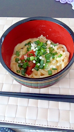 簡単☆明太かま玉うどん