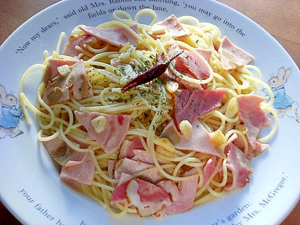 ドイツのハムで、ちょっと贅沢なパスタ♪