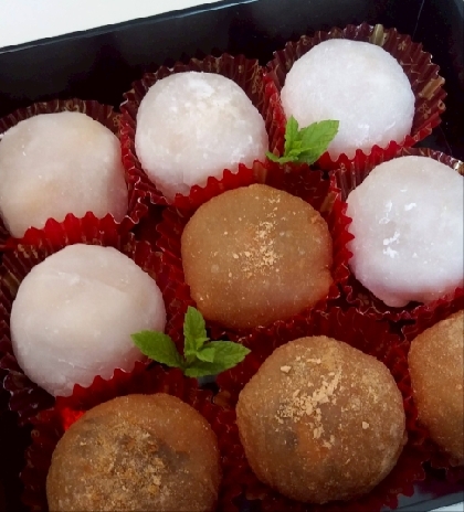 白玉粉でレンジでチン♪簡単大福