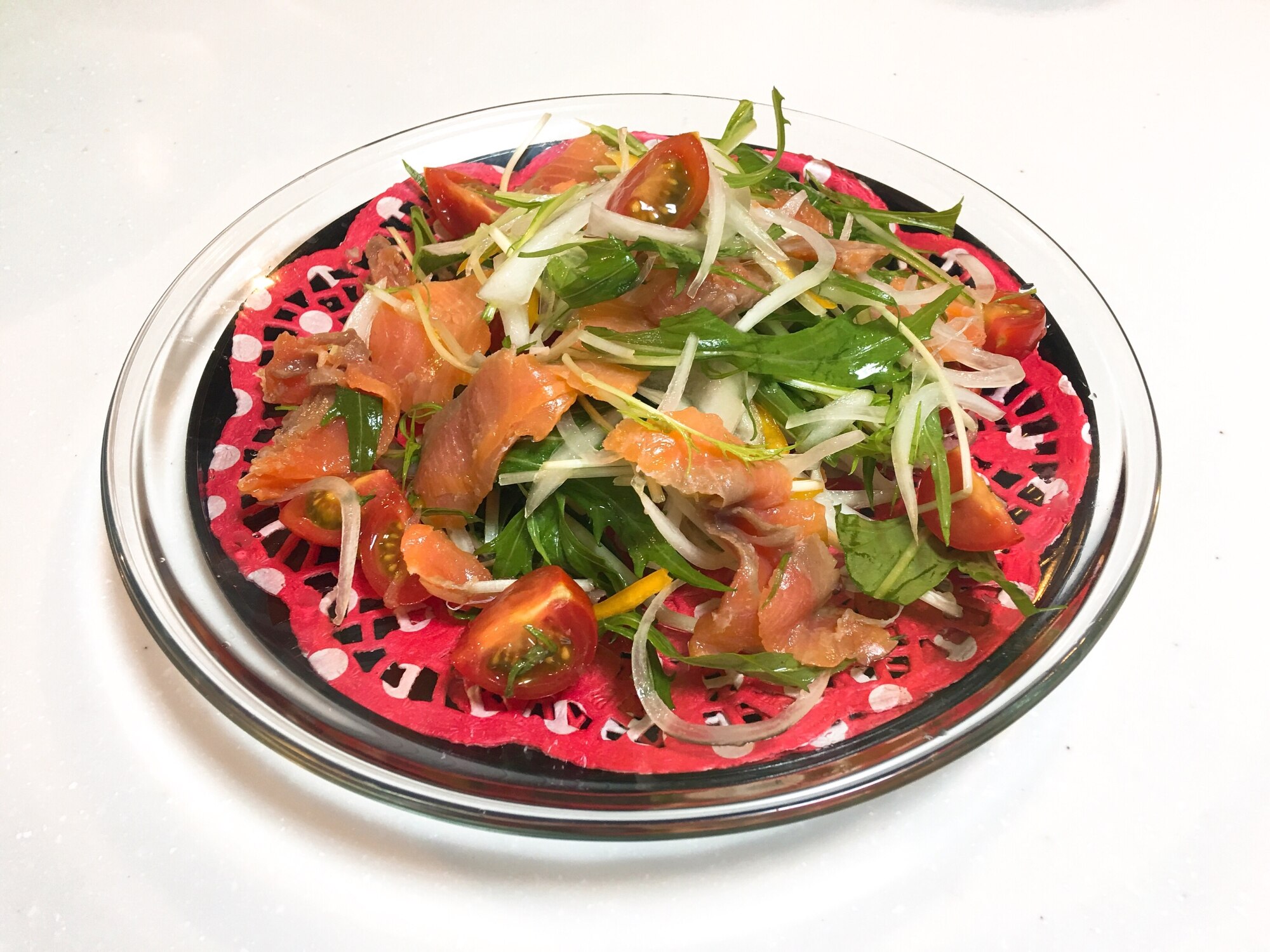 スモークサーモンのカルパッチョ風サラダ レシピ・作り方 by kei5867