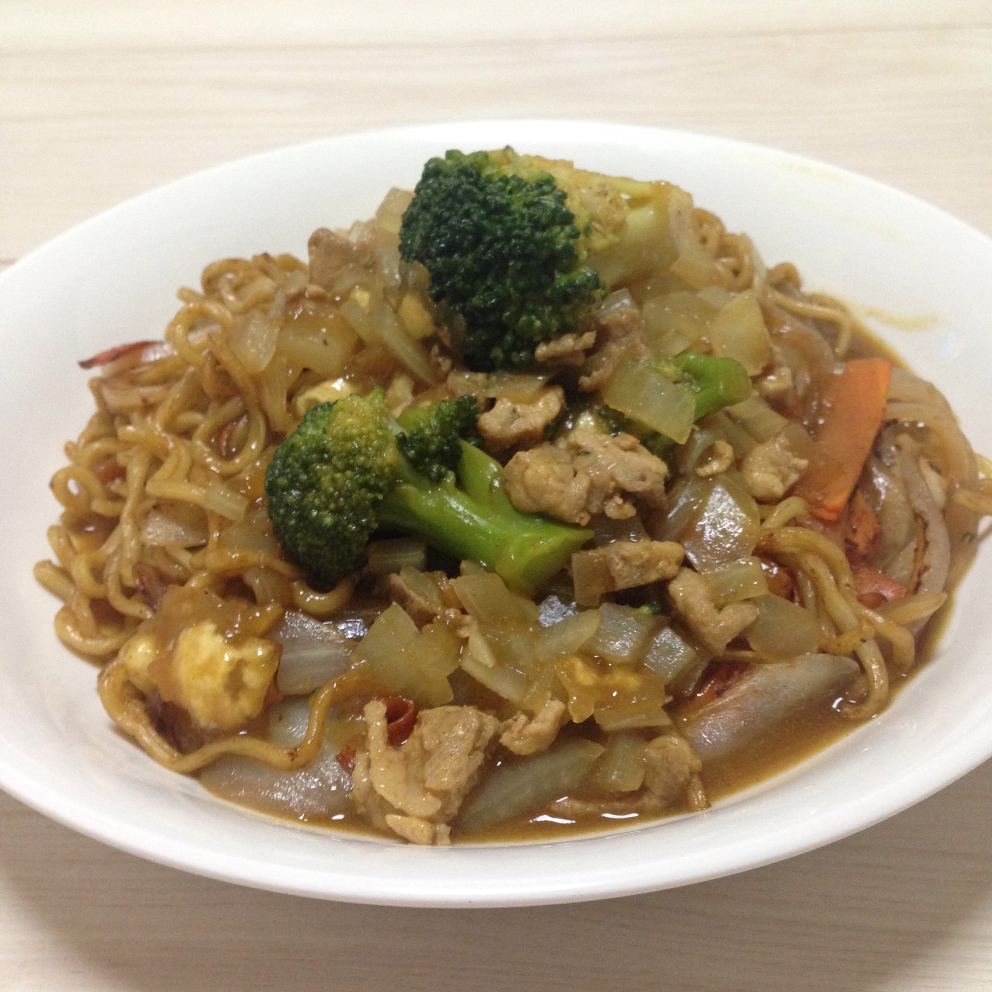 カレーかけ焼そば麺♪