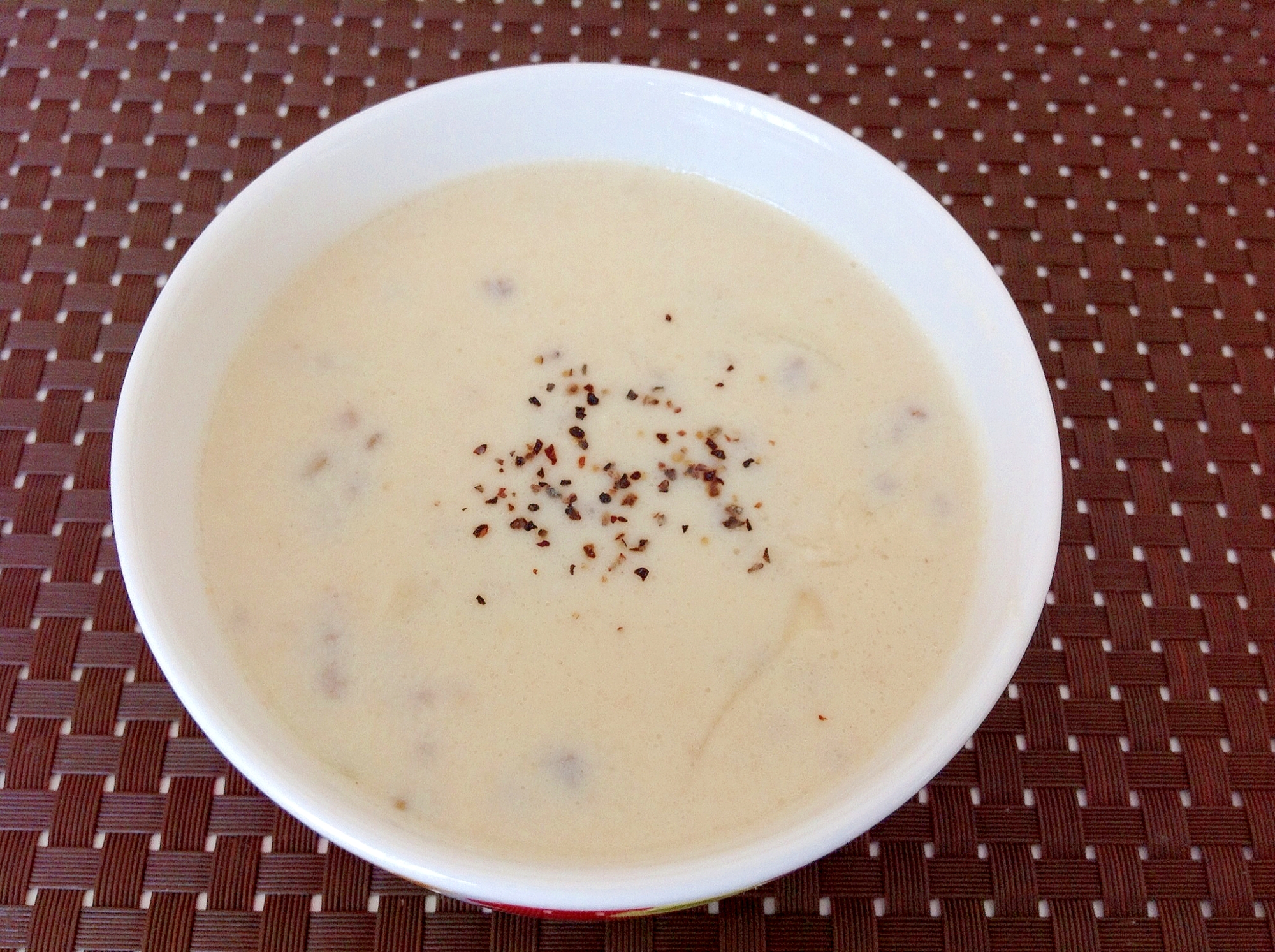 豆乳で☆ネギと挽肉のトロトロ中華スープ