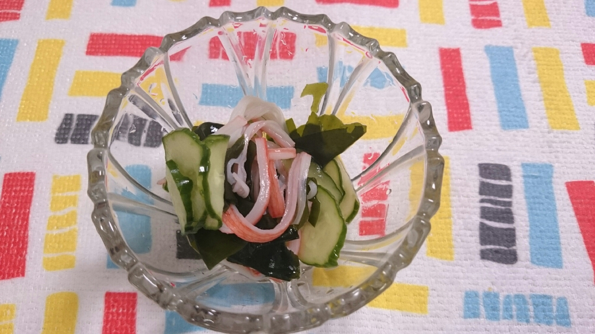 簡単！きゅうりとワカメの酢の物