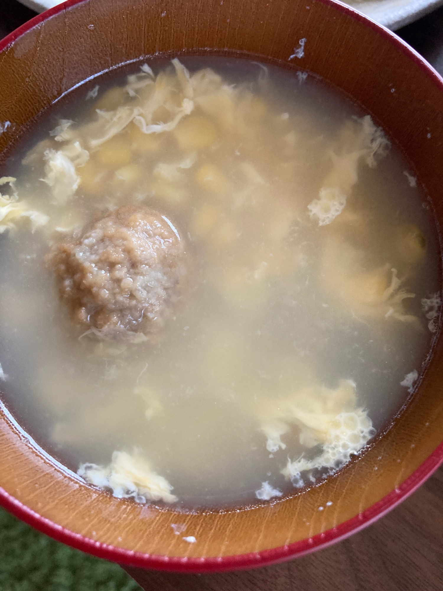 肉団子と玉子の中華スープ