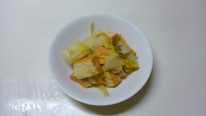 じわっと美味い♪白菜と厚揚げの味噌煮