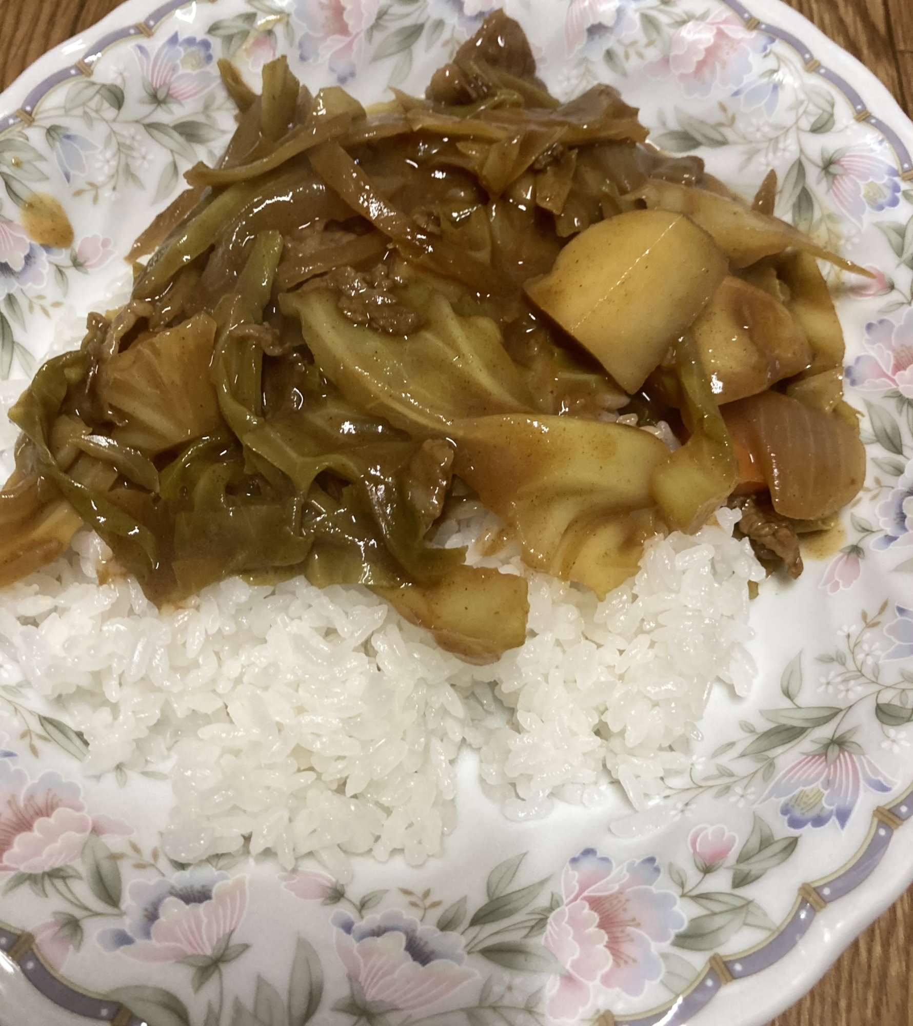 キャベツたっぷりのカレー！