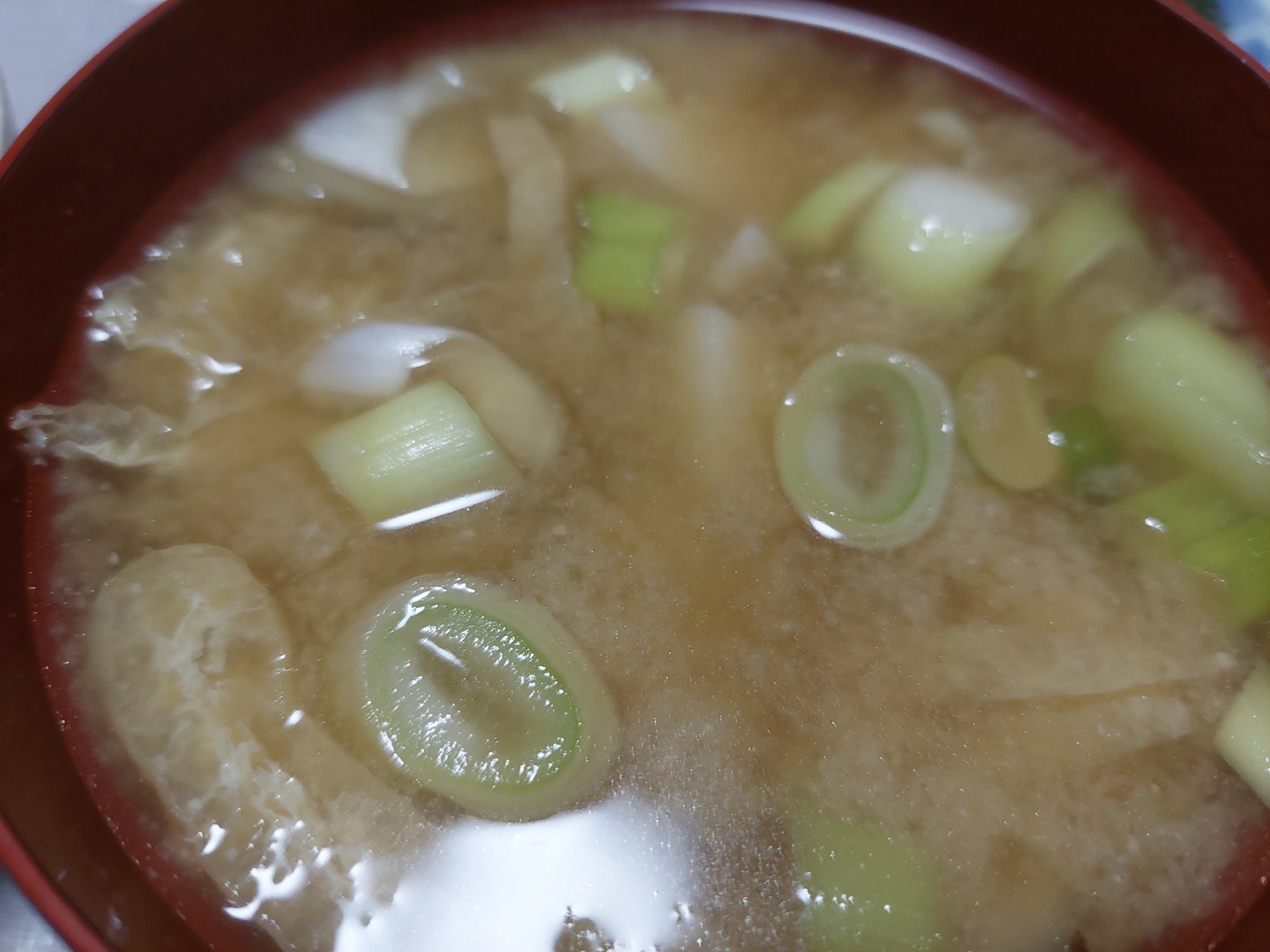 長ネギと油揚げのお味噌汁