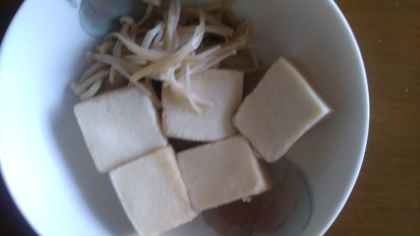 高野豆腐とえのき茸の含め煮