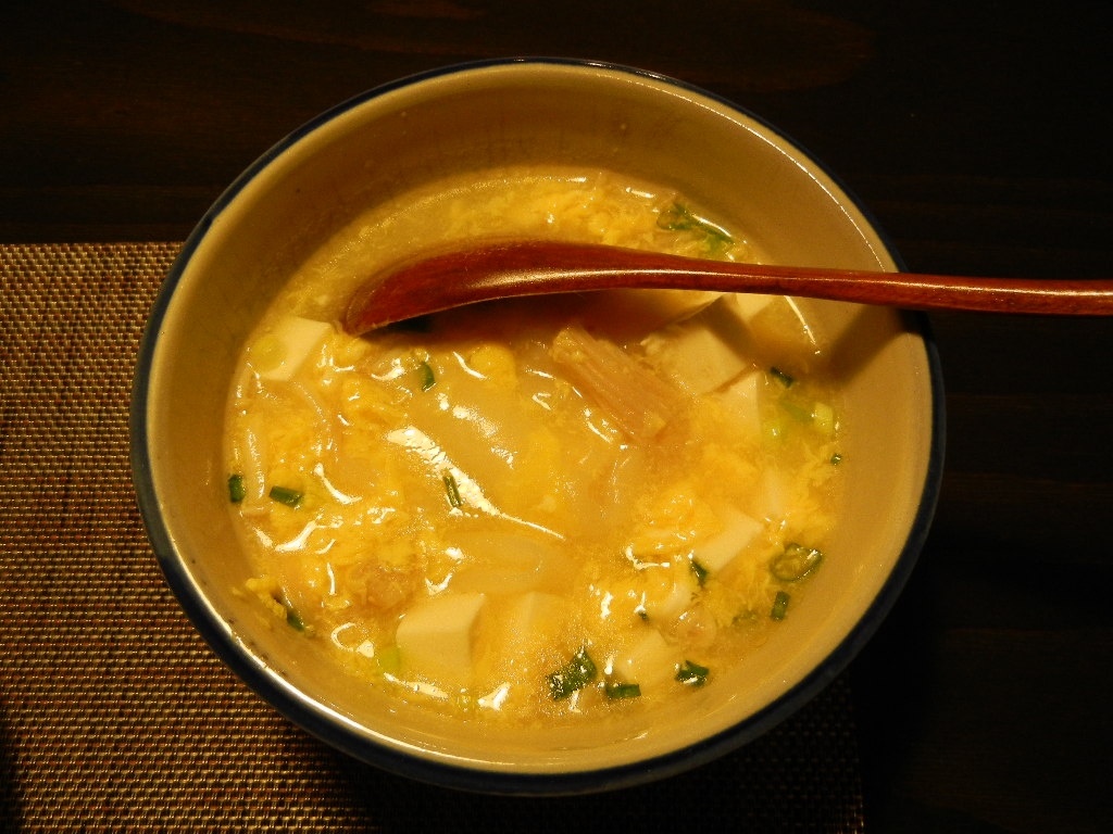 えのきと豆腐の卵とじスープ