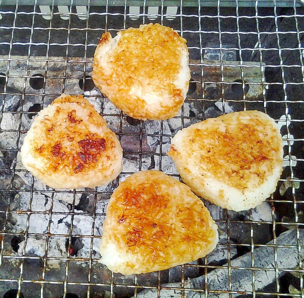 バーベキュー☆焼肉のたれで焼きおにぎり