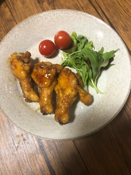 愛情を注ぎながらたっぷりタレを絡めました(^^)とっても美味しかったです！