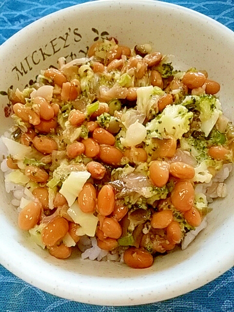 納豆の食べ方-生姜ブロッコリー♪