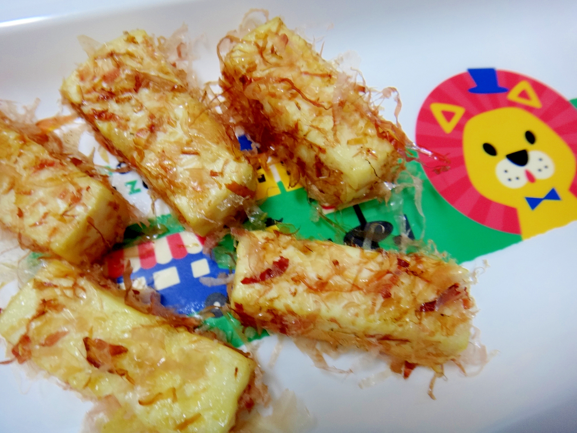 離乳食後期*手づかみ*豆腐ステーキのおかかまぶし