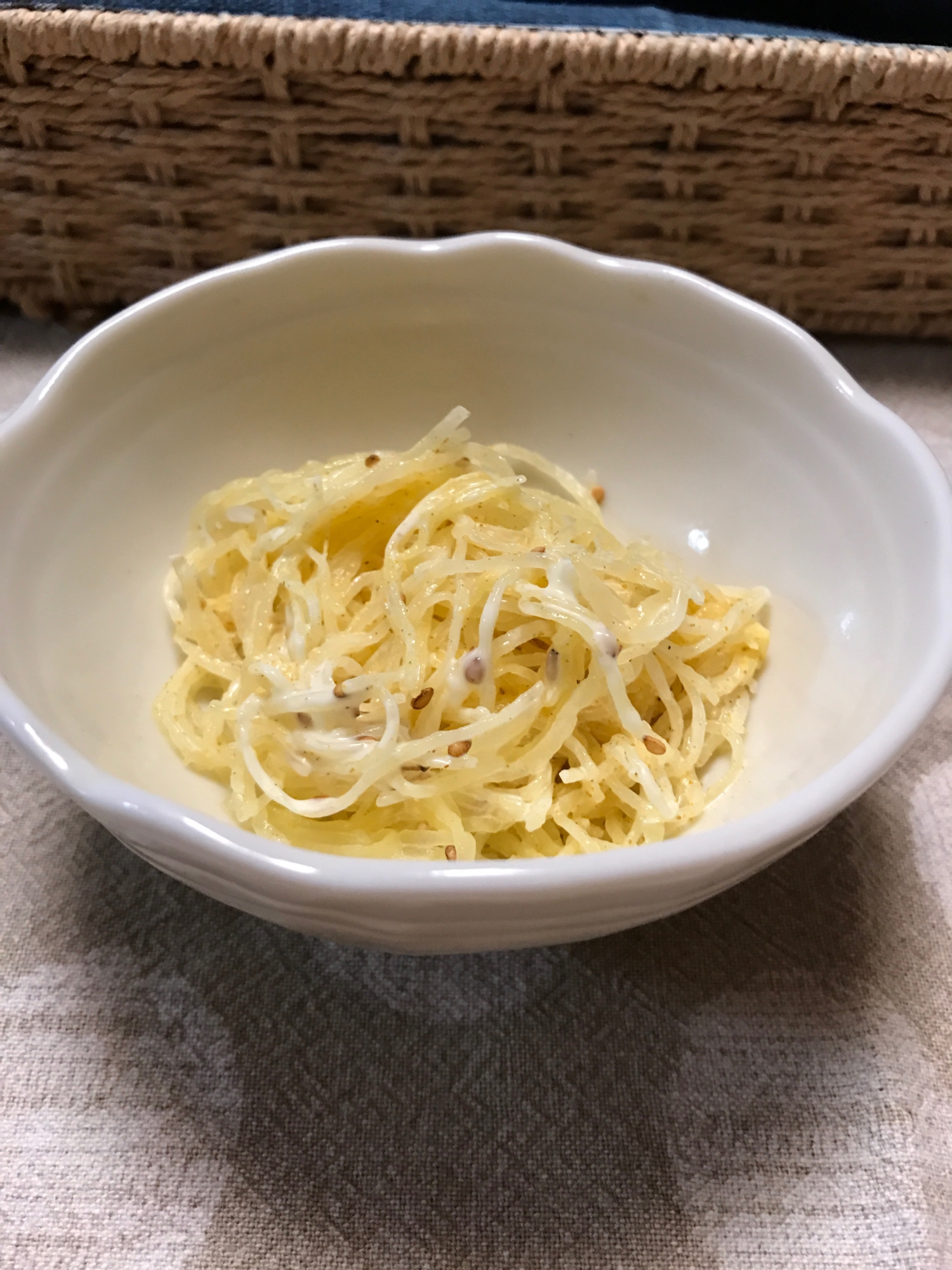 そうめんカボチャのカレーマヨサラダ