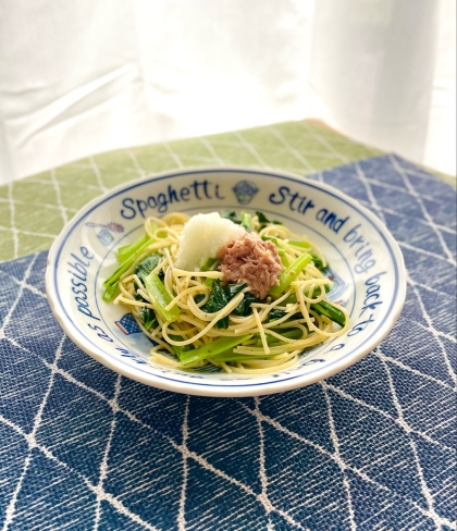 小松菜入りツナおろしパスタ☆