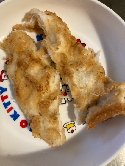 離乳食★きなこフレンチトースト（卵なし）