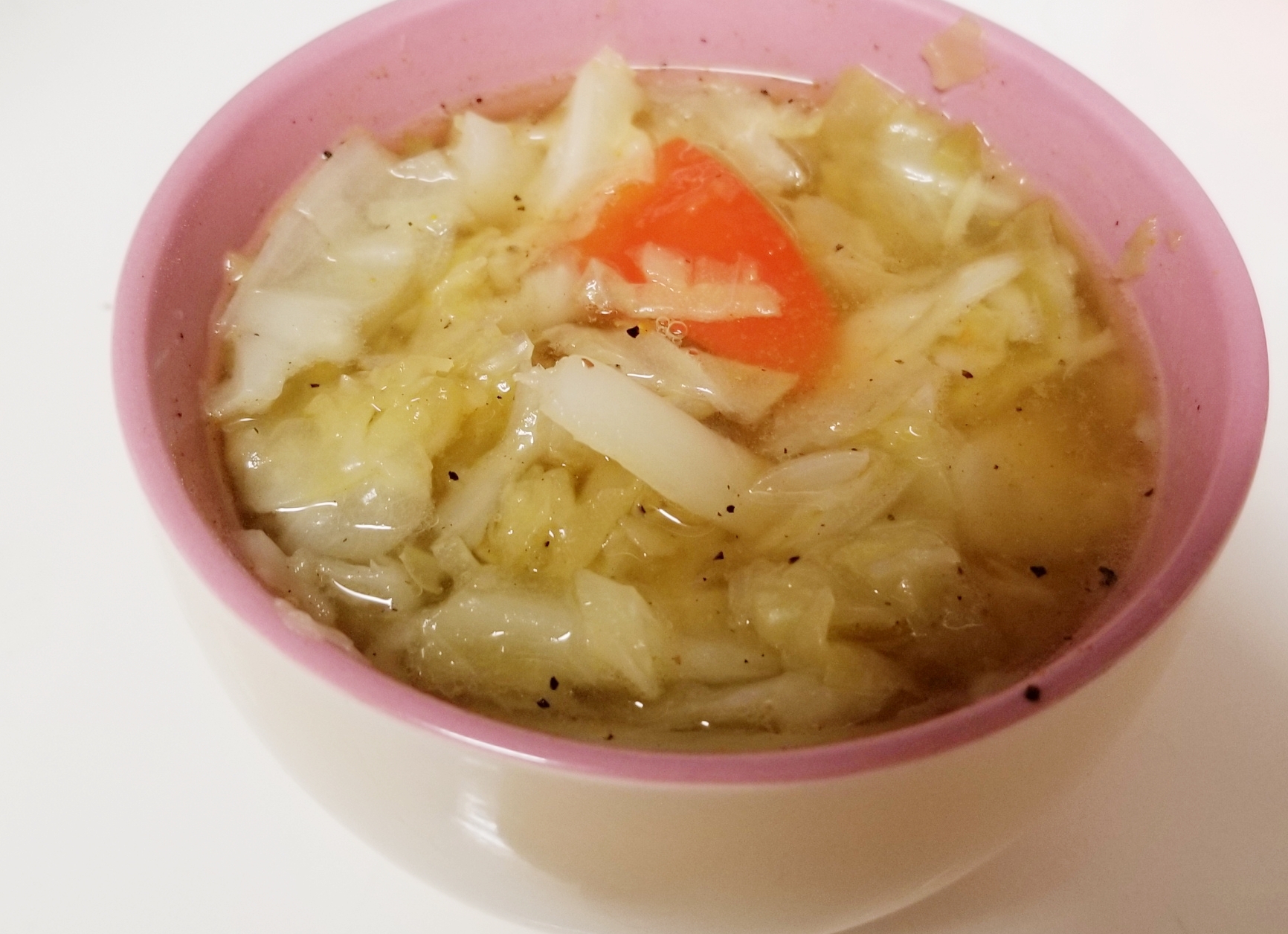 大量きゃべつとパプリカのカレースープ