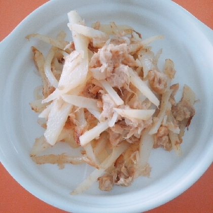 居酒屋風☆簡単節約レシピ！ジャガイモとツナの炒め物