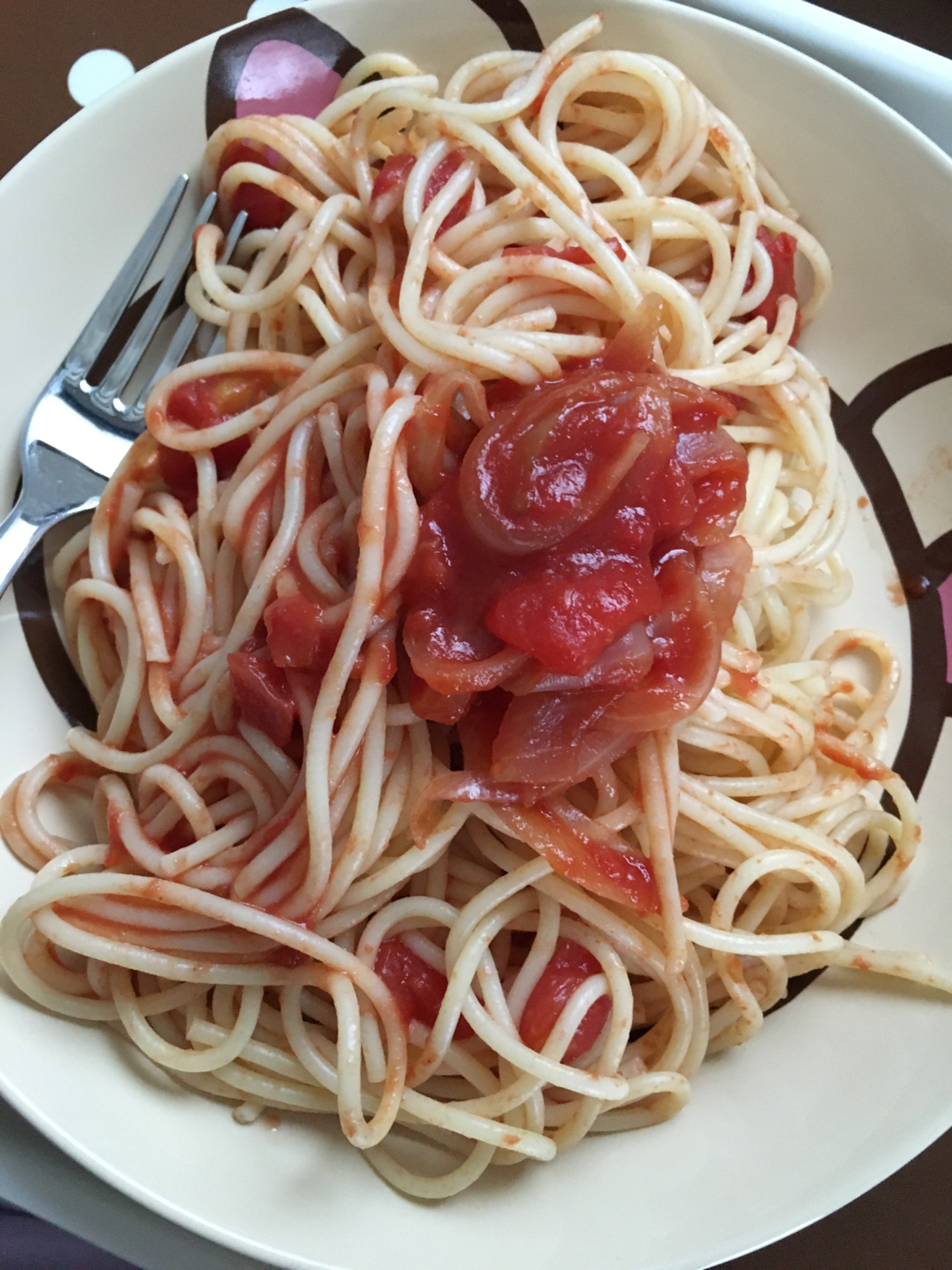 たまねぎだけで大満足☆トマトパスタ