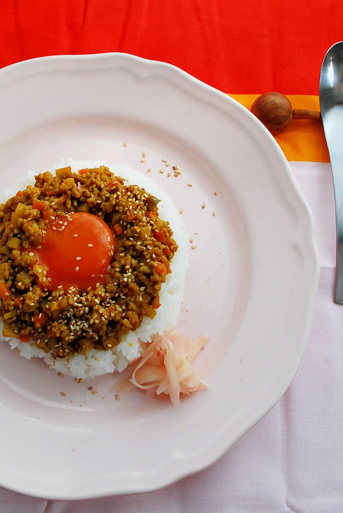 秋の和野菜　キーマカレー