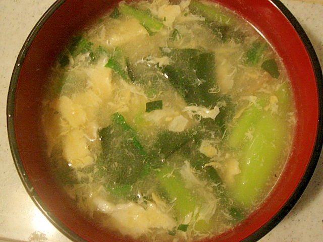 青梗菜とザーサイのスープ