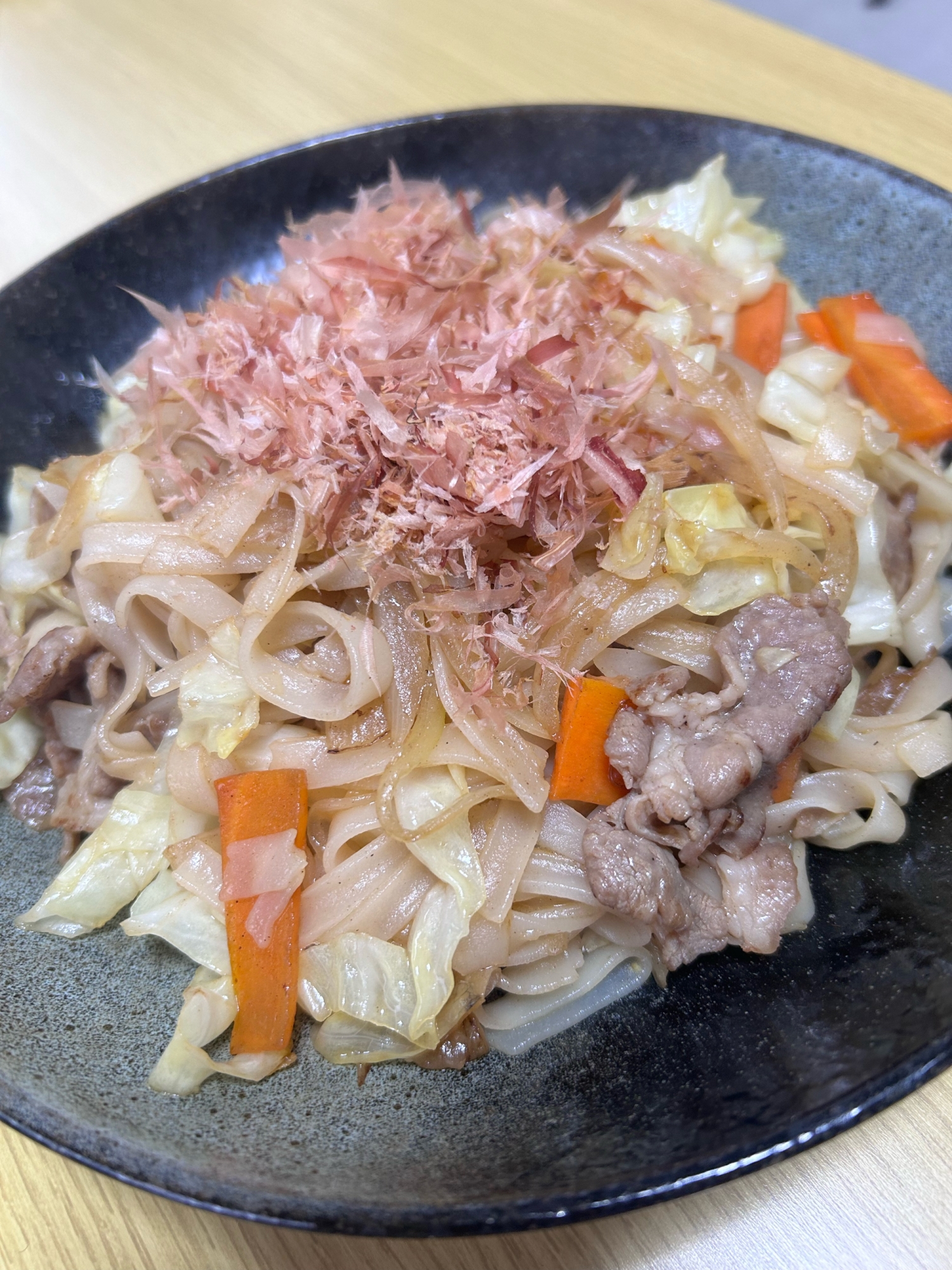 フォー麺で焼きうどん(焼きそば)