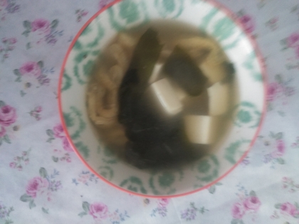 ワカメと残り野菜の味噌汁