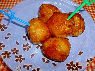 里芋の煮物を remake 芋もち