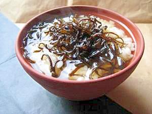 10秒で完成 塩昆布de簡単茶漬け レシピ 作り方 By 林檎 楽天レシピ