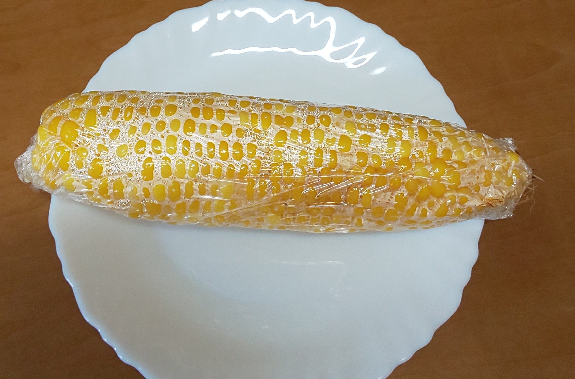 レンジゆでとうもろこし