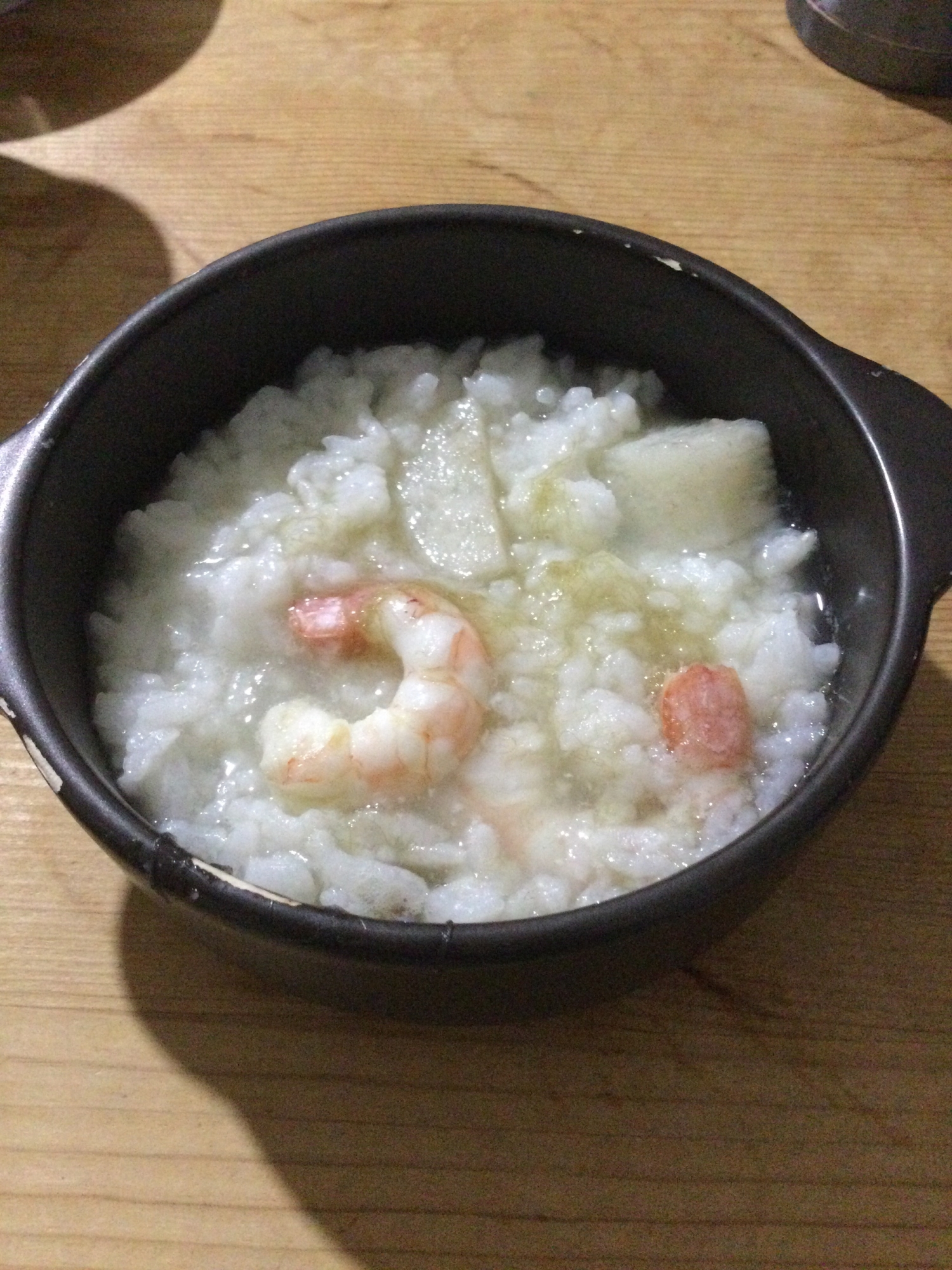 海老長芋とろろ昆布入りおかゆ♪