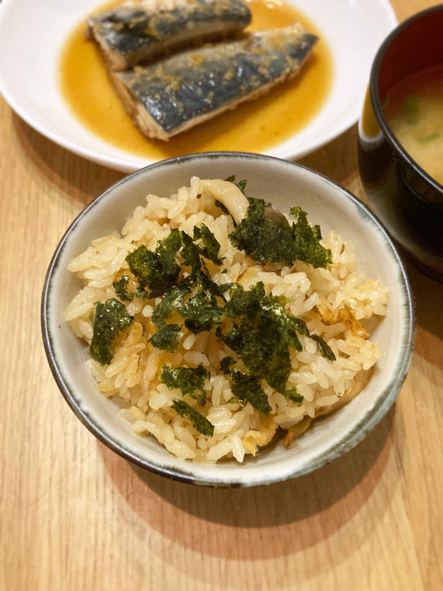 インスタント味噌汁で簡単炊き込みご飯♪