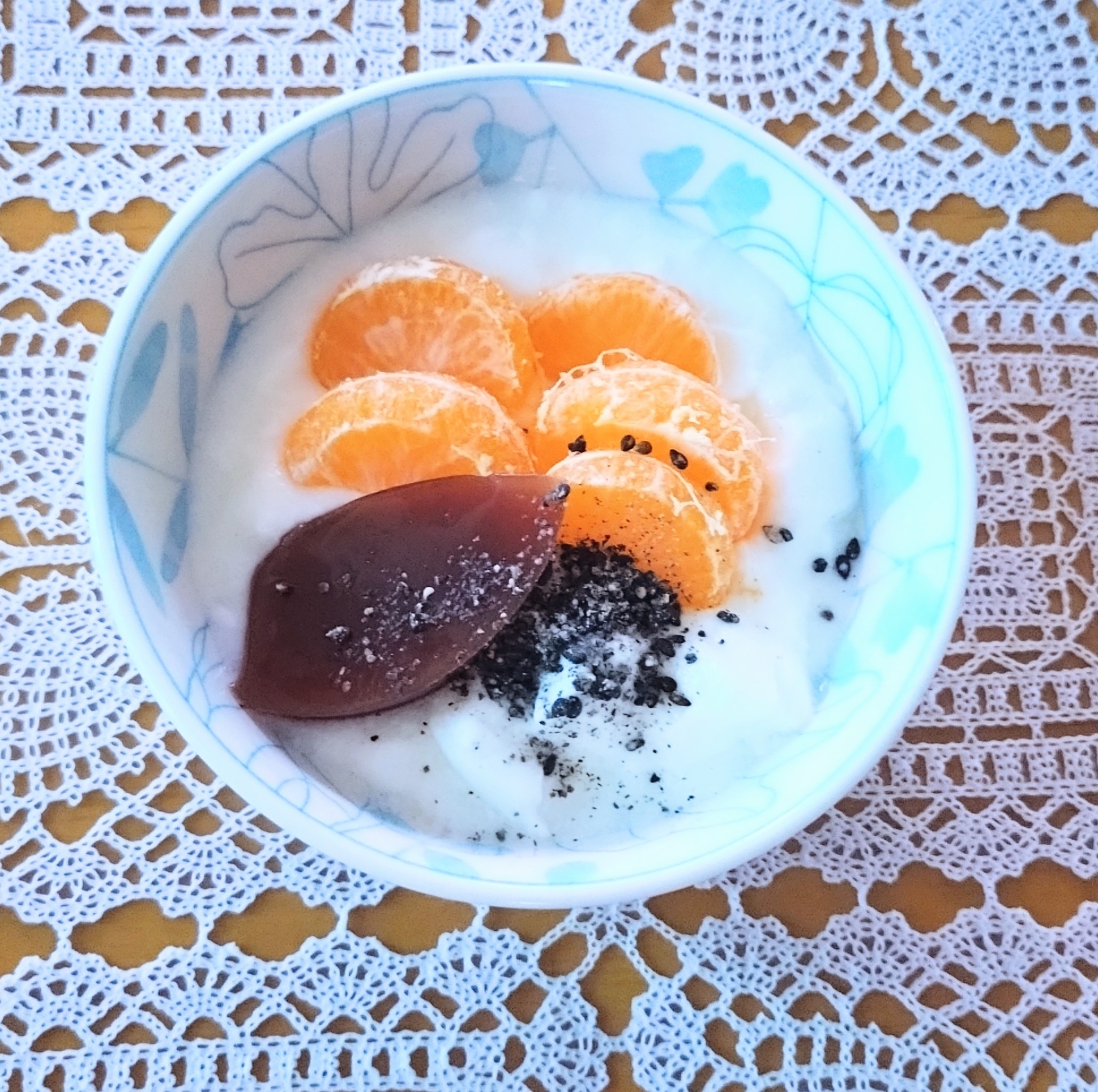 みかんと水ようかんと胡麻ヨーグルト◇