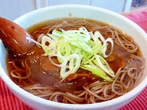 残り物でカレー蕎麦