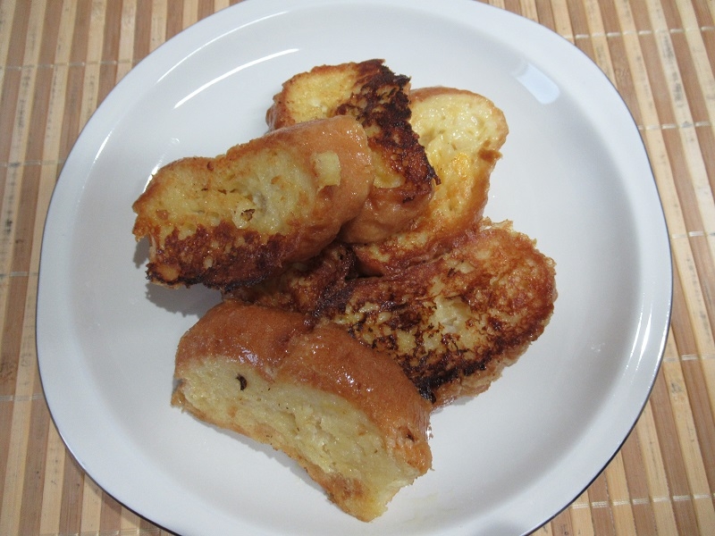 フランスパンで、フレンチトースト