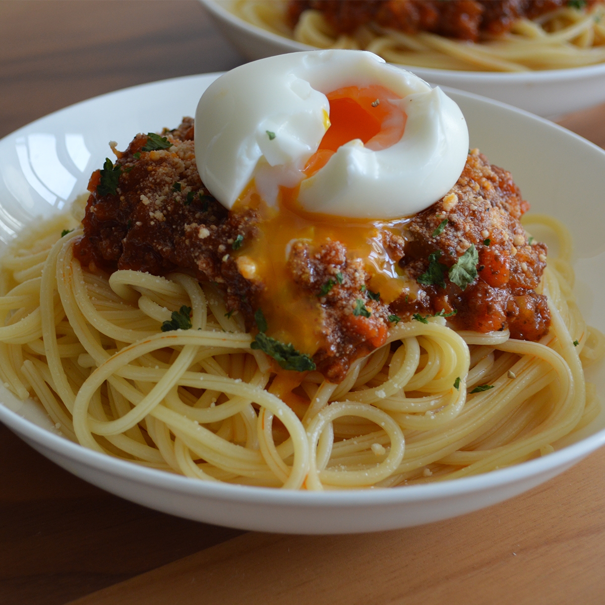 「ミートソースパスタ」