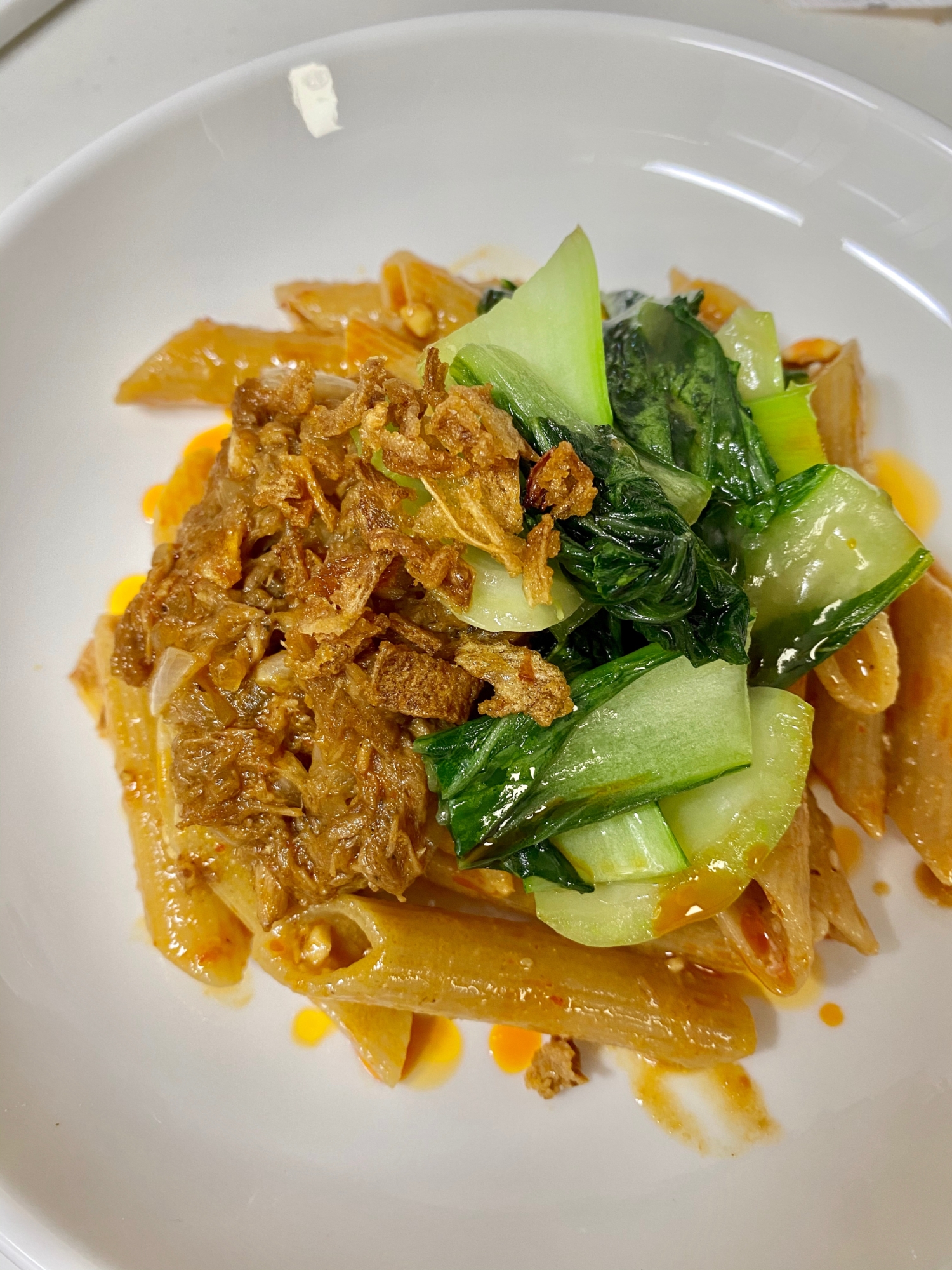 お肉不使用 全粒粉ペンネの汁なし坦々麺風 レシピ 作り方 By シェフ サクライケータ 楽天レシピ