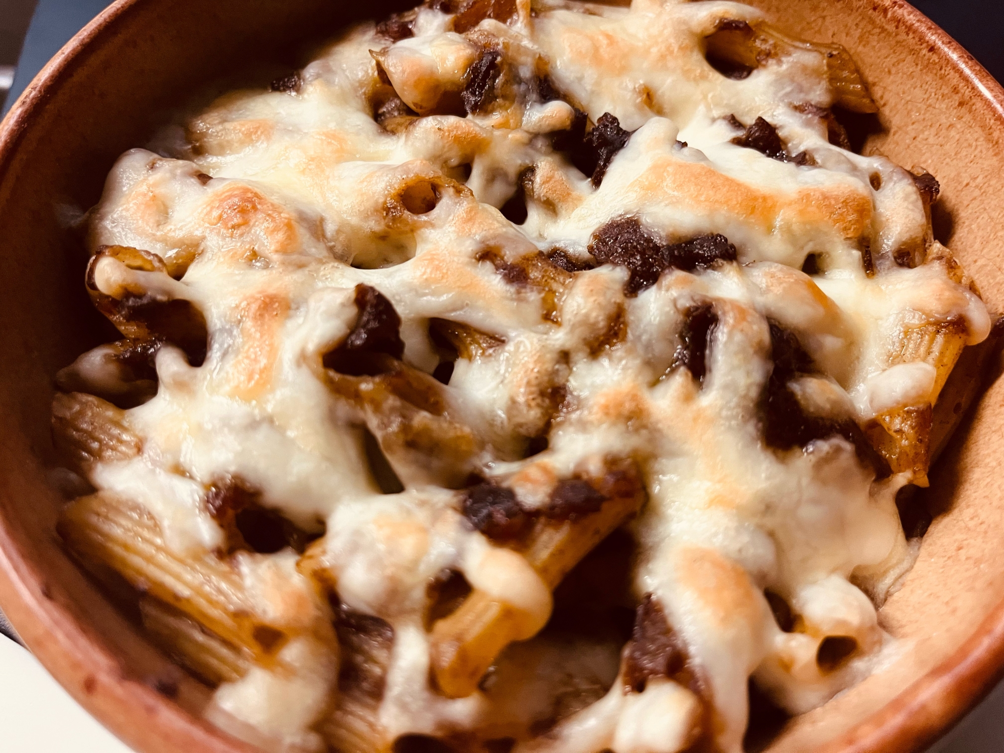 マカロニカレーのチーズ焼き