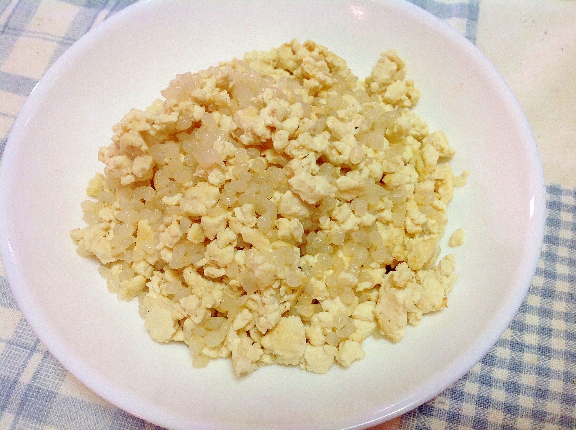 レンジで1分 豆腐でなんちゃってごはん レシピ 作り方 By ラムちゃん1224 楽天レシピ