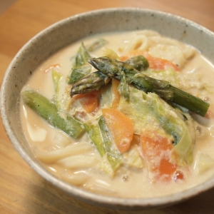 お野菜たっぷり豆乳味噌煮込みうどん レシピ 作り方 By Komame12 楽天レシピ