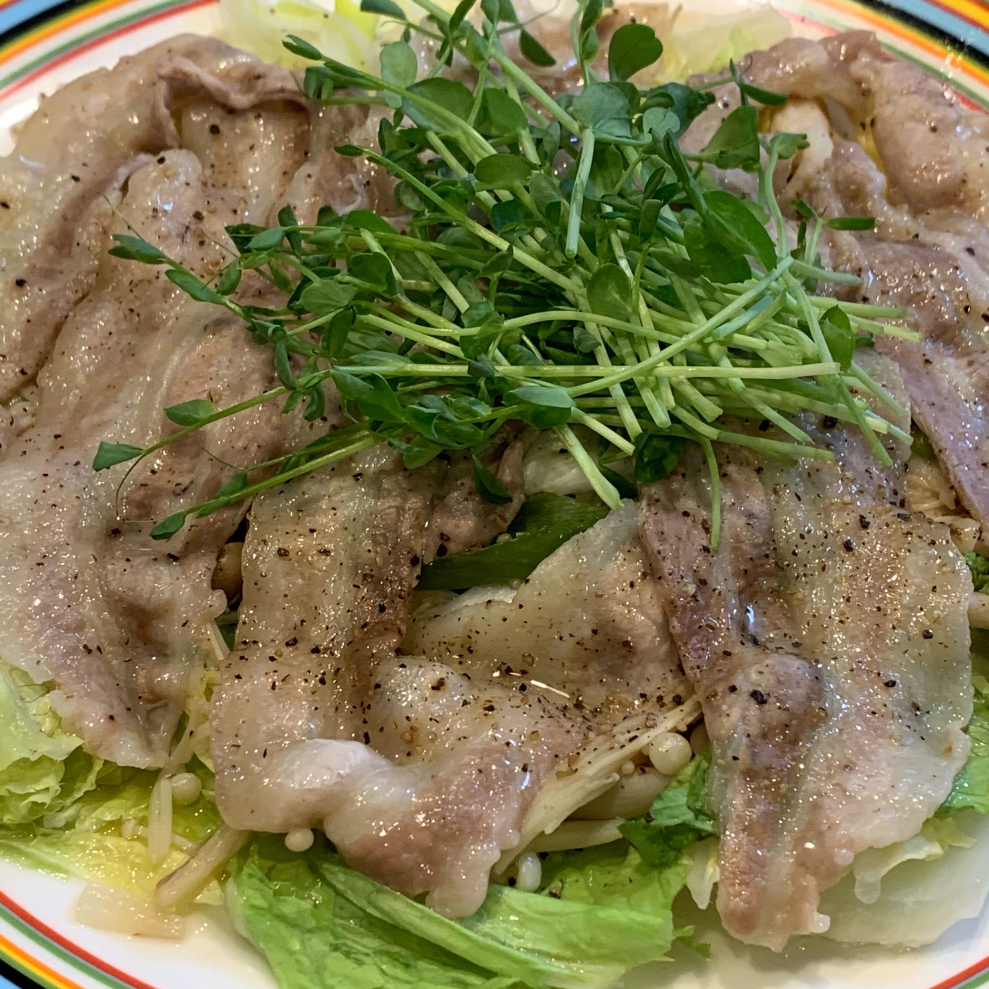 白菜と豚バラ肉のレンチン♪サッパリポン酢