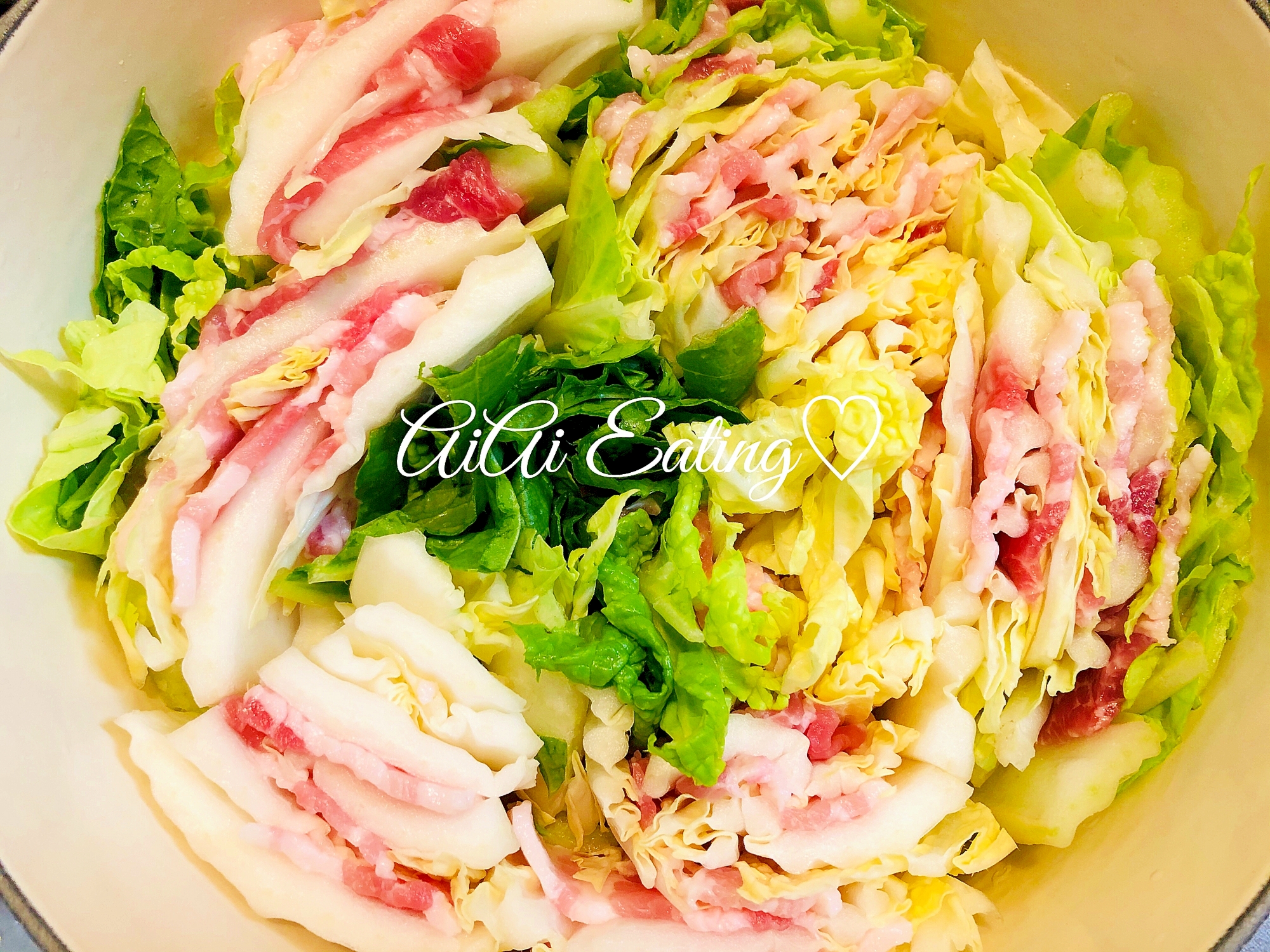 ♡簡単美味♪豚バラとクタクタ白菜のミルフィーユ鍋♡