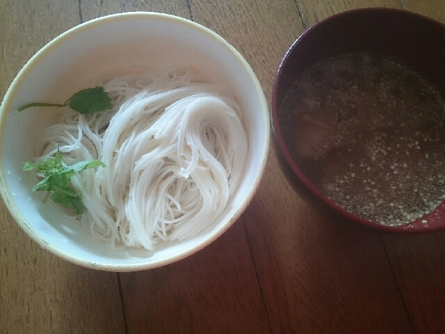 チャーシューでそうめん