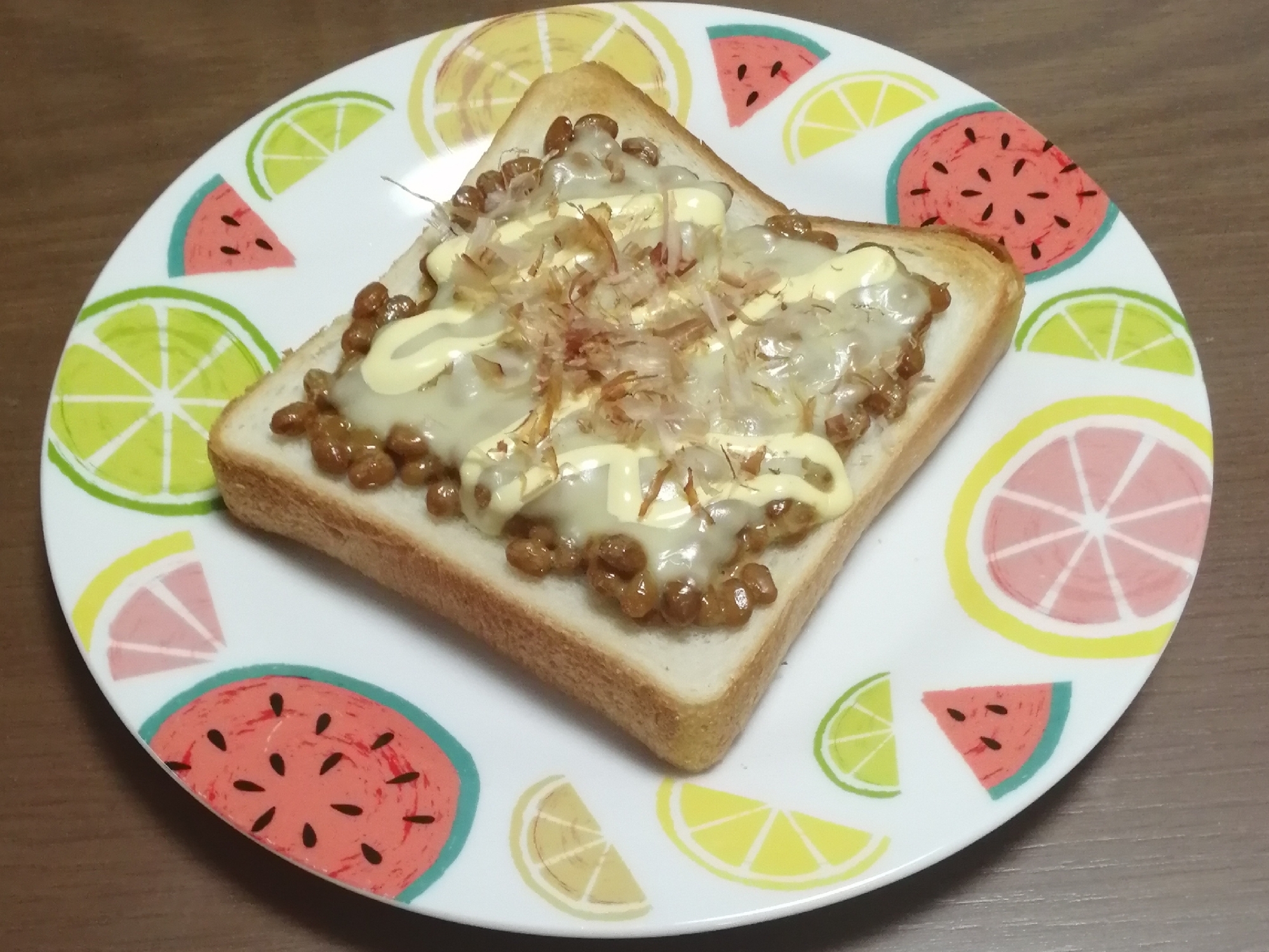 おかか納豆トースト