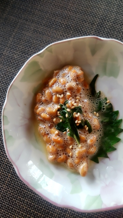 おつまみにᕷ*チャンジャと大葉のアレンジ納豆ꕤ୭*