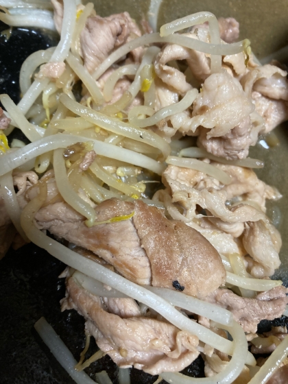 安くて旨い！豚コマともやしの☆柚子胡椒炒め