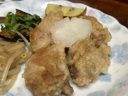 揚げ焼きで簡単！鶏肉の柚子胡椒焼きおろしぽん酢がけ