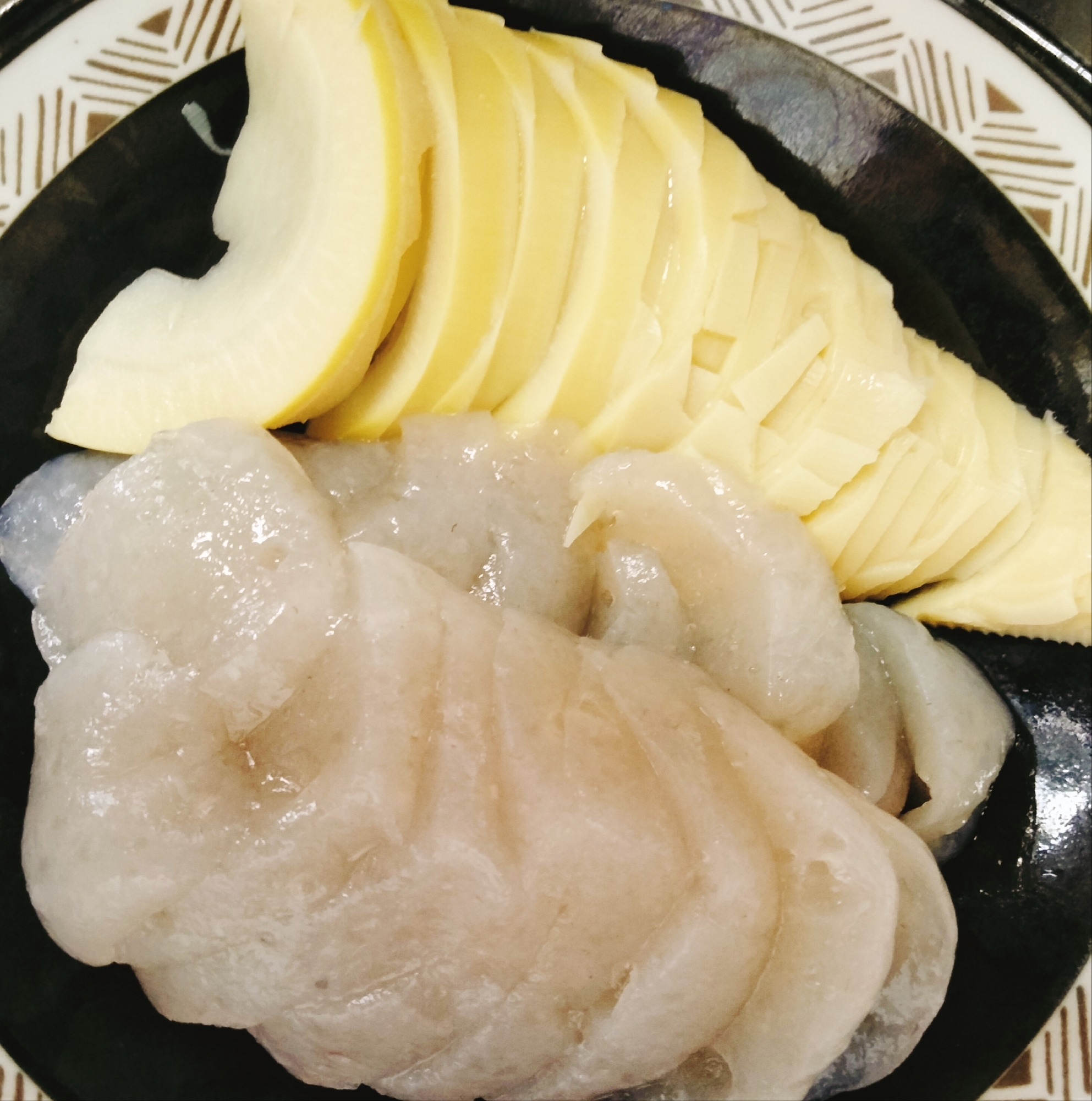 筍と蒟蒻のお刺身