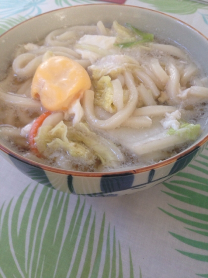 半熟トロトロ♡寒い日は☆すき焼きうどん☆